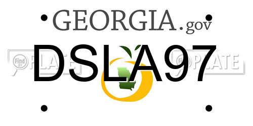 DSLA97 Georgia License Plate