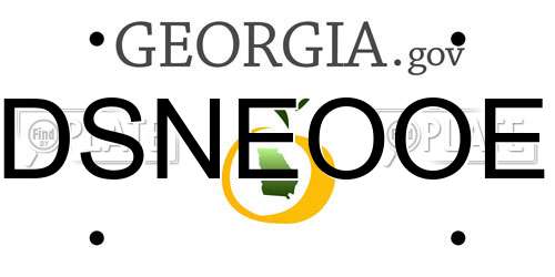 DSNEOOE Georgia License Plate