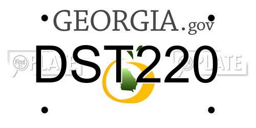 DST220 Georgia License Plate