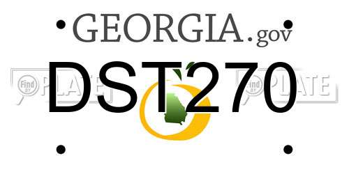 DST270 Georgia License Plate