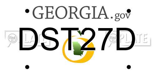 DST27D Georgia License Plate