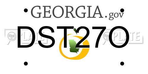 DST27O Georgia License Plate