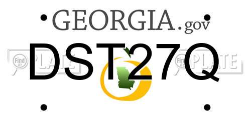 DST27Q Georgia License Plate