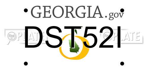 DST52I Georgia License Plate