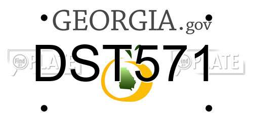DST571 Georgia License Plate