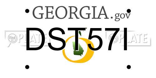 DST57I Georgia License Plate
