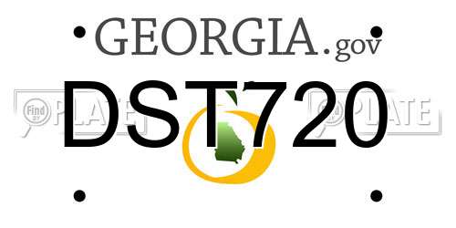 DST720 Georgia License Plate
