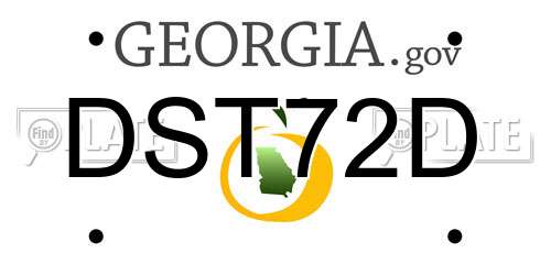 DST72D Georgia License Plate