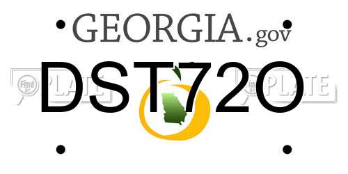DST72O Georgia License Plate