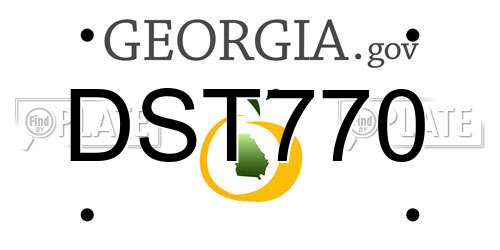 DST770 Georgia License Plate
