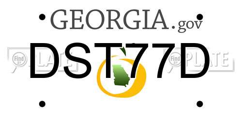 DST77D Georgia License Plate