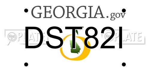 DST82I Georgia License Plate