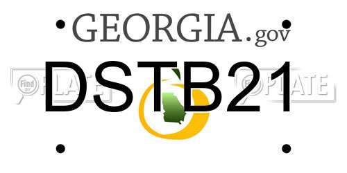 DSTB21 Georgia License Plate