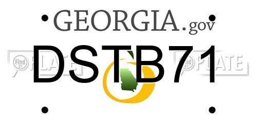 DSTB71 Georgia License Plate