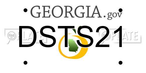 DSTS21 Georgia License Plate