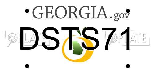 DSTS71 Georgia License Plate