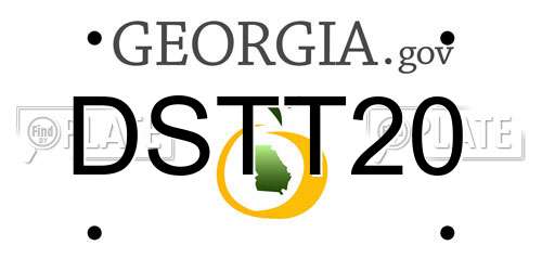 DSTT20 Georgia License Plate