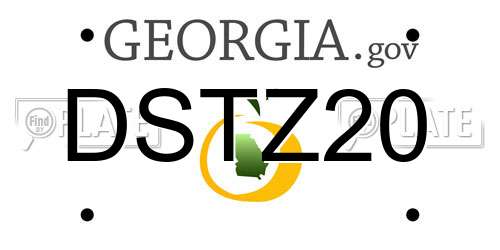 DSTZ20 Georgia License Plate