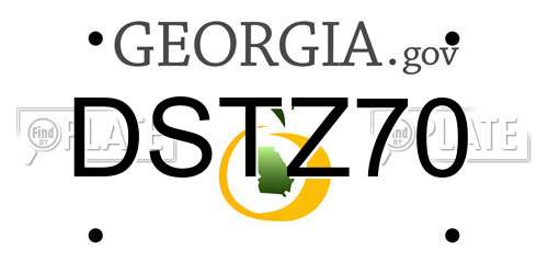 DSTZ70 Georgia License Plate