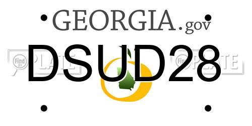 DSUD28 Georgia License Plate