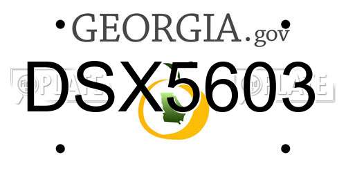 DSX5603 Georgia License Plate