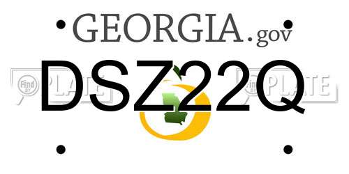 DSZ22Q Georgia License Plate