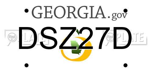 DSZ27D Georgia License Plate