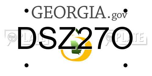 DSZ27O Georgia License Plate