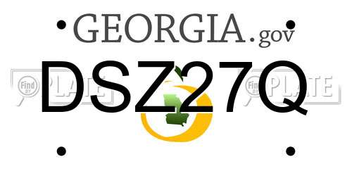 DSZ27Q Georgia License Plate