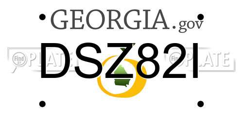 DSZ82I Georgia License Plate