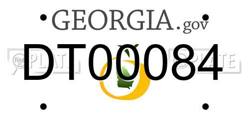 DT00084 Georgia License Plate