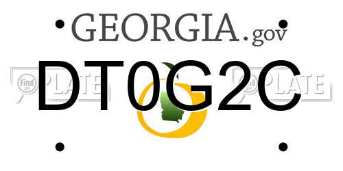 DT0G2C Georgia License Plate