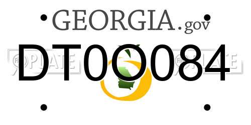 DT0O084 Georgia License Plate