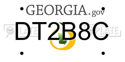 DT2B8C Georgia License Plate