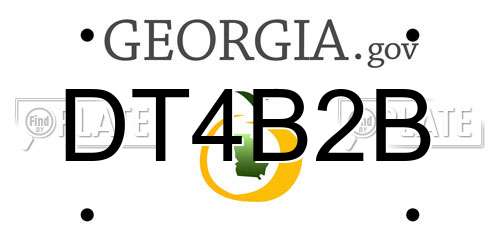 DT4B2B Georgia License Plate