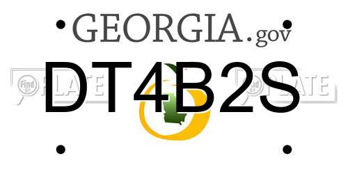DT4B2S Georgia License Plate