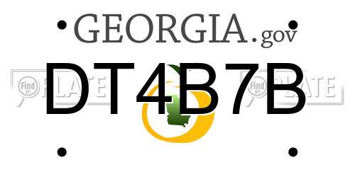 DT4B7B Georgia License Plate