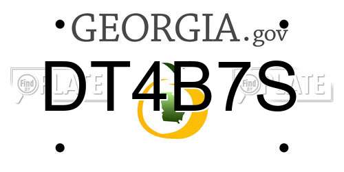 DT4B7S Georgia License Plate