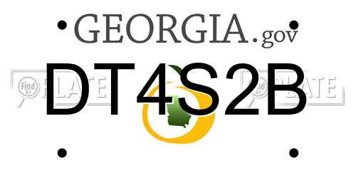 DT4S2B Georgia License Plate