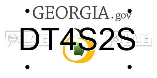 DT4S2S Georgia License Plate