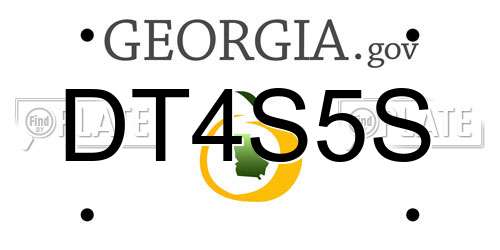 DT4S5S Georgia License Plate