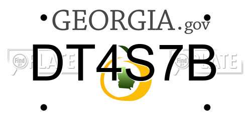 DT4S7B Georgia License Plate