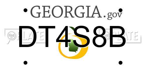 DT4S8B Georgia License Plate