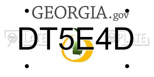 DT5E4D Georgia License Plate