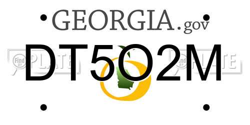 DT5O2M Georgia License Plate