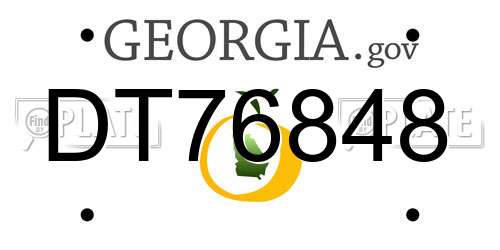 DT76848 Georgia License Plate