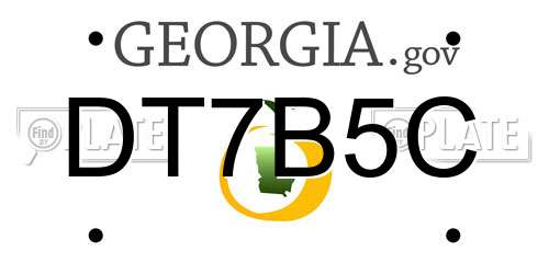 DT7B5C Georgia License Plate