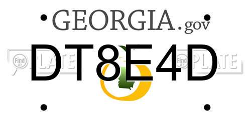 DT8E4D Georgia License Plate