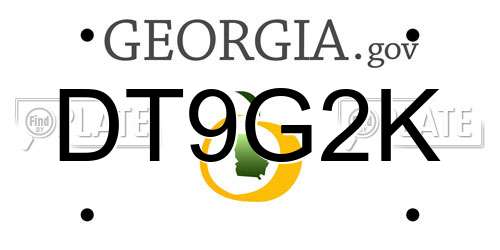 DT9G2K Georgia License Plate