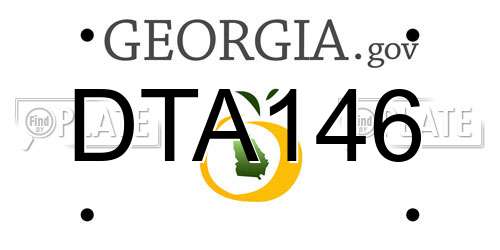 DTA146 Georgia License Plate